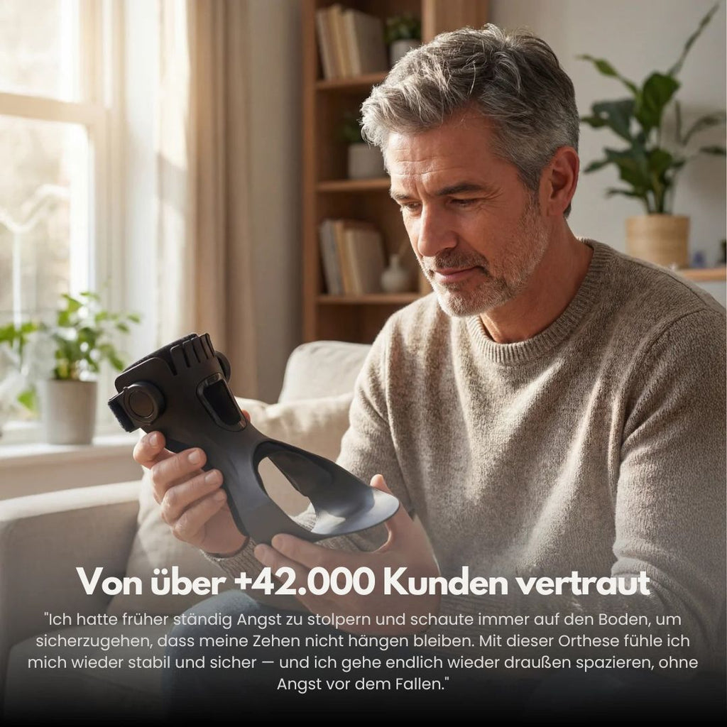 Fußheber-Orthese Pro — Beim ersten Schritt spürbar sicherer