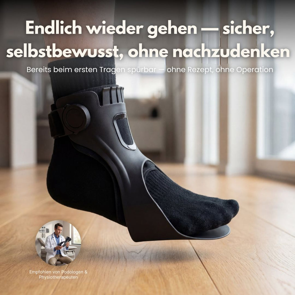 Fußheber-Orthese Pro — Beim ersten Schritt spürbar sicherer